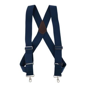 CTM Men's Elastic Side Clip Metal Swivel Hook Trucker Suspenders